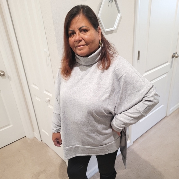 Plus Size Melange Cowl neck Oversized Sweater ✨️ - Picture 6 of 11